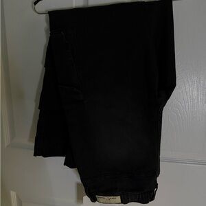Black Wide Leg Cargo Pants
